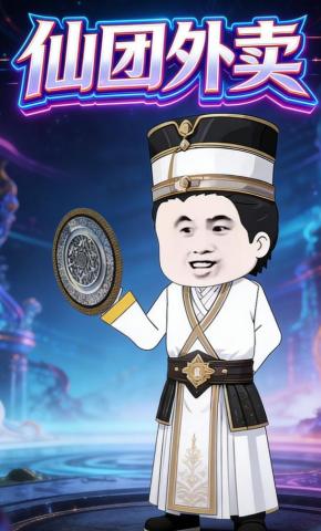 短剧《仙团外卖》海报