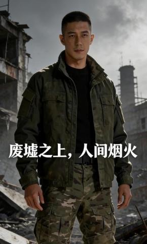 短剧《废墟之上，人间烟火》海报