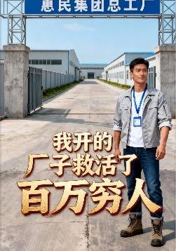 短剧《我开的工厂，救活了百万穷人》海报