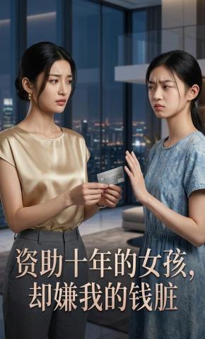 短剧《资助十年的女孩，却嫌我的钱脏》海报