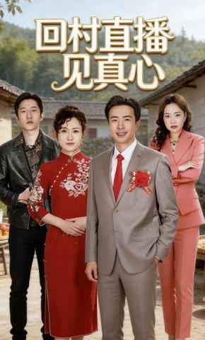 短剧《回村直播见真心》海报