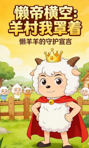 短剧《懒帝横空：羊村我罩着》海报