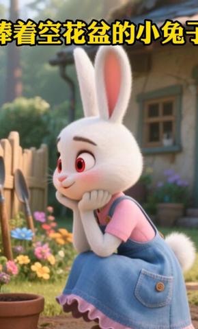 短剧《捧着空花盆的小兔子》海报