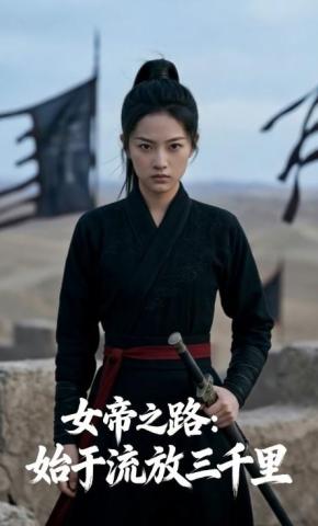 短剧《女帝之路：始于流放三千里》海报