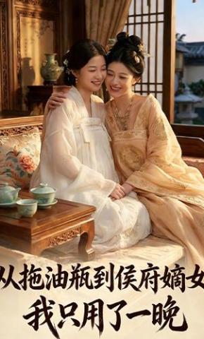 短剧《从拖油瓶到侯府嫡女，我只用了一晚》海报
