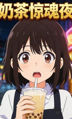 短剧《奶茶惊魂夜》海报