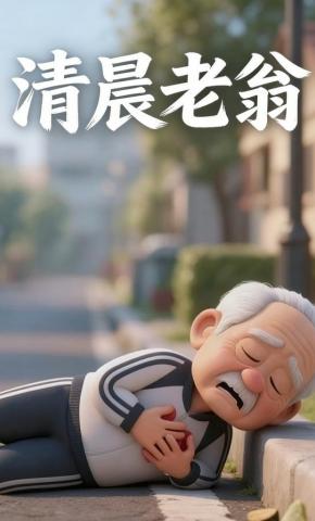 短剧《清晨老翁》海报