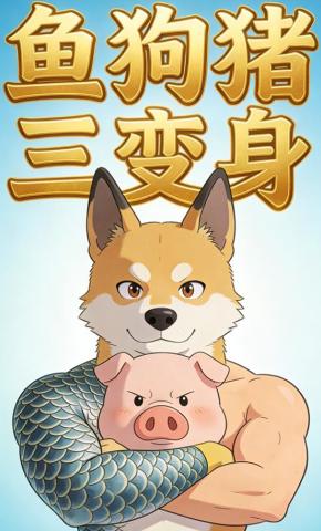 短剧《鱼狗猪三变身》海报