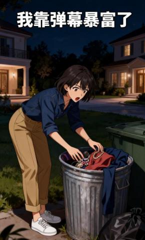 短剧《我靠弹幕暴富了》海报