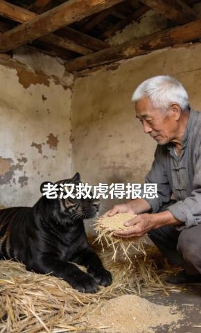 短剧《老汉救虎得报恩》海报
