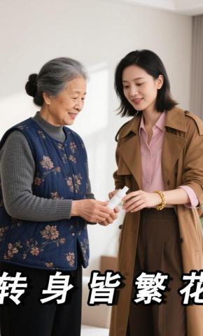 短剧《转身皆繁花》海报