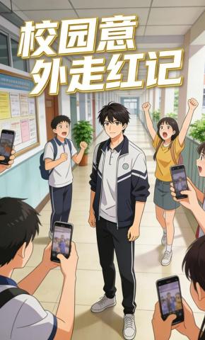 短剧《校园意外走红记》海报