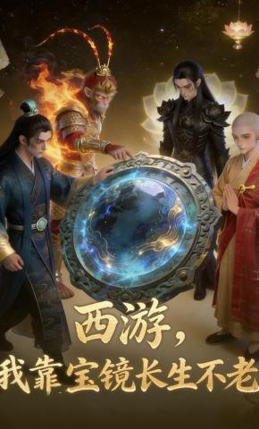 短剧《西游，我靠宝镜长生不老》海报