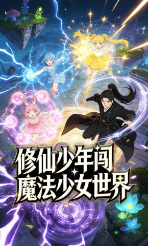 短剧《修仙少年闯魔法少女世界》海报