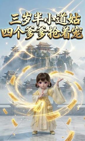 短剧《三岁半小道姑，四个爹爹抢着宠》海报