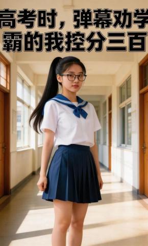 短剧《高考时，弹幕劝学霸的我控分三百》海报