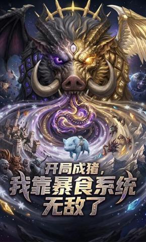 短剧《开局成猪，我靠暴食系统无敌了》海报