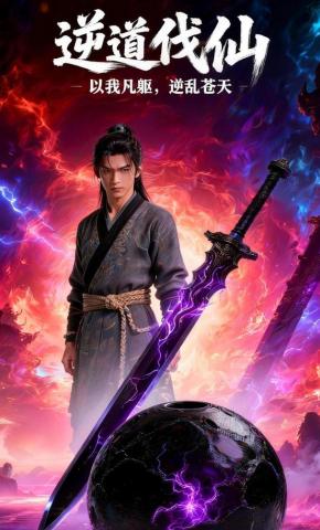 短剧《逆道伐仙：以我凡躯，逆乱苍天》海报