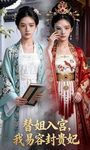 短剧《替姐入宫，我易容封贵妃》海报