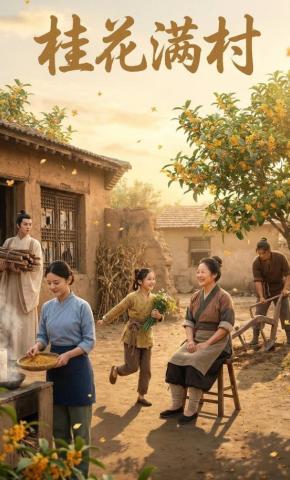 短剧《桂花满村》海报