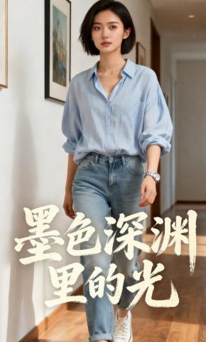 短剧《墨色深渊里的光》海报