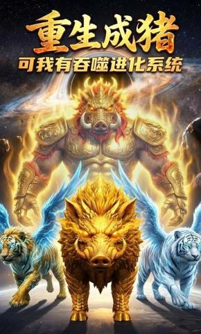 短剧《重生成猪，可我有吞噬进化系统》海报