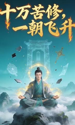 短剧《十万苦修，一朝飞升》海报