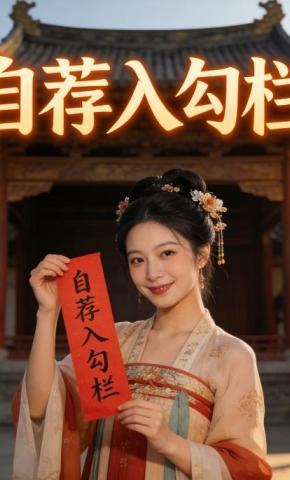 短剧《自荐入勾栏》海报