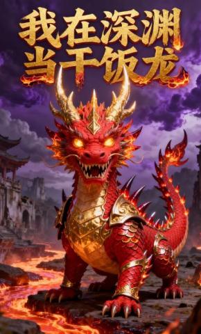 短剧《我在深渊当干饭龙》海报