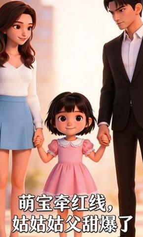 短剧《萌宝牵红线，姑姑姑父甜爆了》海报