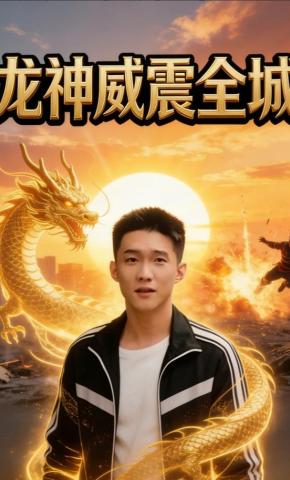 短剧《龙神威震全城》海报