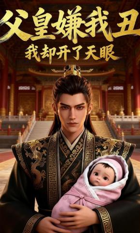 短剧《父皇嫌我丑，我却开了天眼》海报