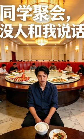短剧《同学聚会，没人和我说话》海报