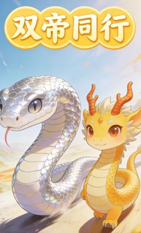 短剧《双帝同行》海报