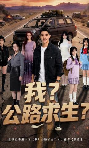 短剧《我？公路求生？》海报