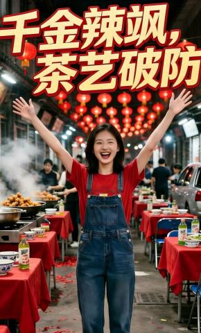 短剧《千金辣飒，茶艺破防》海报