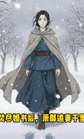 短剧《焚尽婚书后，萧郎追妻千里》海报