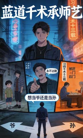 短剧《蓝道千术承师艺》海报