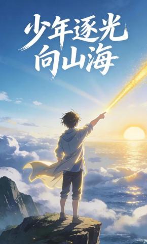 短剧《少年逐光向山海》海报