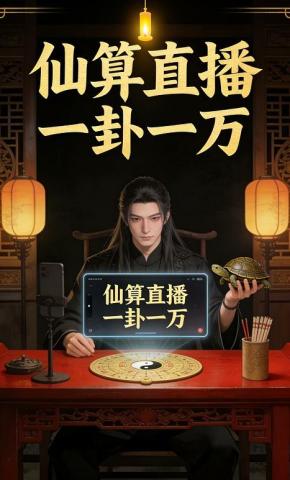 短剧《仙算直播一卦一万》海报