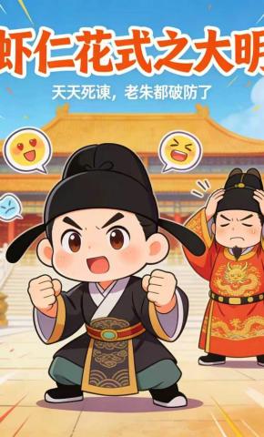 短剧《虾仁花式之大明:天天死谏，老朱都破防了》海报
