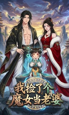 短剧《我捡了个魔女当老婆》海报