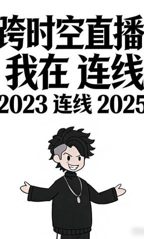 短剧《跨时空直播：我在2023连线2025》海报