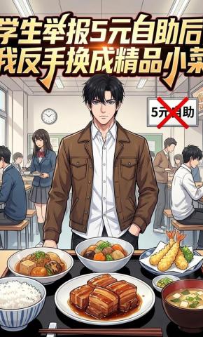 短剧《学生举报5元自助后，我反手换成精品小菜》海报
