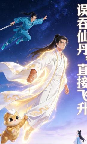 短剧《误吞仙丹，直接飞升》海报