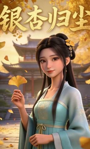 短剧《银杏归尘》海报