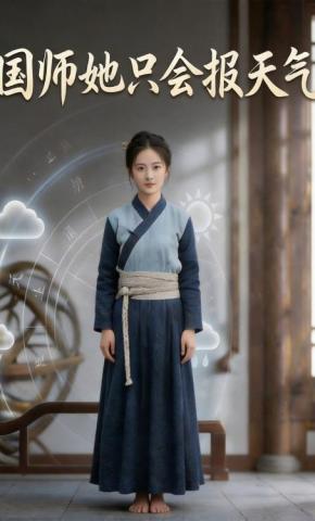 短剧《国师她只会报天气》海报