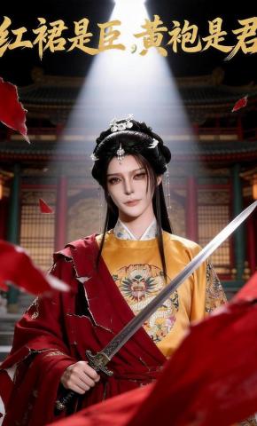 短剧《红裙是臣，黄袍是君》海报