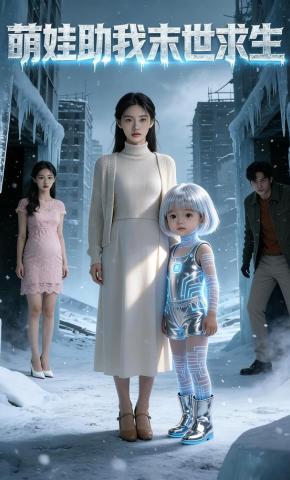 短剧《萌娃助我末世求生》海报