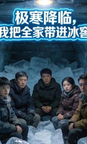 短剧《极寒降临，我把全家带进冰窖》海报